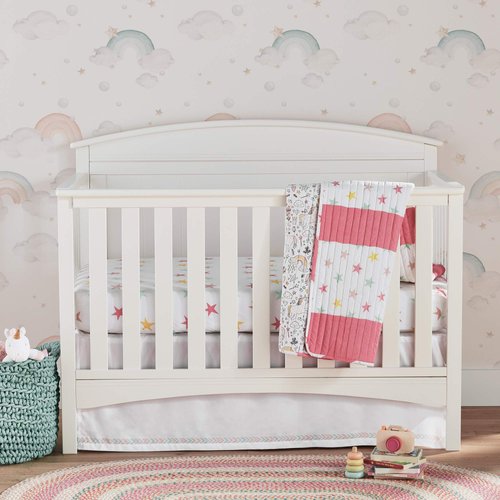 Lush Decor Baby Unicorn Heart Rainbow Organic Cotton Quilt, Multicolored