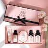 Kimirica Love Story Luxury Bath & Body Care Gift Set | with Notes of Gardenia & Night Blooming Jasmine | Includes Bath Salt, Body Wash, Body Lotion, Bathing Bar & Hand Cream | 5 Piece Set