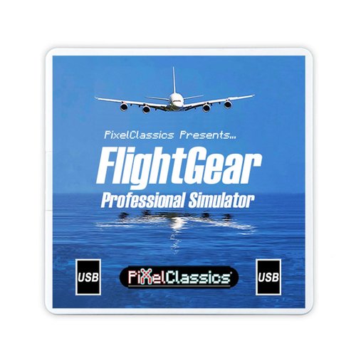 FlightGear Flight Simulator 2022 X Flight Sim Plane & Helicopter Professional Simulator USB Including 600 Aircraft & 20,000 Real World Airports Compatible with Microsoft Windows 11 10 8.1 8 7 Vista PC