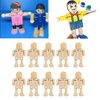 ZPSHYD Wooden Robot Figure, 10PCS Unfinished Wooden Robot Wood People Shapes Figures for DIY Painting Arts Crafts Gift for Children