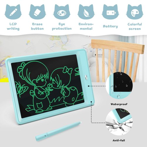bravokids 10 Inch LCD Writing Tablet for Kids, Erasable Drawing Tablet for Toddlers, Doodle Board for Boys, Learning Painting Pads Toys, Christmas Birthday Gifts for 3 4 5 6 Years Old Girls