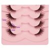 Gmagictobo False Eyelashes Natural Half Lashes Cat Eye Clear Band Lashes Fluffy Wispy 3D Faux Mink Lashes Pack Soft Strips Fake Eyelashes 7 Pairs