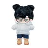 niannyyhouse Loose Solid Hoodie Jeans Glasses Tall Leather Shoes 10cm 15cm 20cm Plush Doll Clothes Soft Stuffed Plush Toy Dress Up Accessories (a11, 10cm)