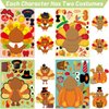 48 Pcs Turkey Stickers Make Your Own Turkey Sticker Sheets Thanksgiving Stickers for Kids Home Classroom Party Favor Art Craft School Rewards