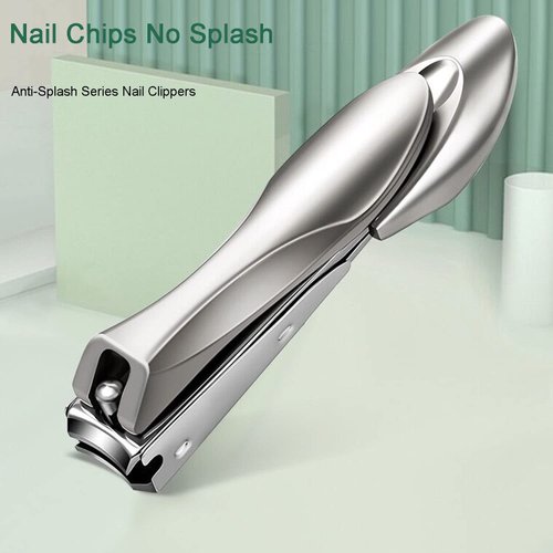 Nail Clippers with Catcher for Thick Toenails and Fingernail, Professional Sharp Nail Clippers for Men and Women