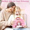 GirlsHome 3 in 1 Dress Up Game Set Princess Fantasy- DIY Kids Paper Makeup Crafts Toy Kit with Princess Makeup Kit,Diamond Painting,Dress Up Stickers,Gifts for 4 5 6 7 8 Year Old Girls