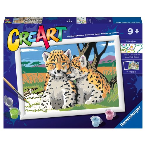 Ravensburger Safari Friends Paint by Numbers Kit for Kids - 20262 - Painting Arts and Crafts for Ages 9 and Up