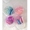 Little Trouble Solution Cute Candy Jelly Transparent Color 10pcs 3.5/5.5cm Set Spiral Hair Tie, Coil Elastics Ties, Telephone Wire Band, Ponytail Holder Bands (Mix (Purple, Pink, Blue))
