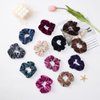 Senllori Scrunchies for Women, 12 Pcs Velvet Scrunchies for Hair, Classic Elastic Thick Scrunchy Hair Bands Ties, Soft Ropes Ponytail Holder Hair Accessories