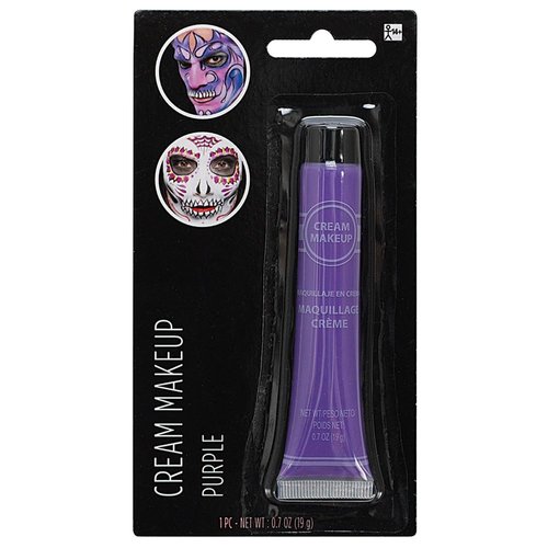 Purple Cream Makeup - 0.7 Oz. (1 Count) - Easy-to-Apply Face Paint for Spooky Looks, Perfect Halloween Party Props