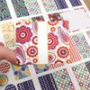 45 Kaleido Rectangle Poly Weatherproof Labels + Bonus Matching Round Stickers for Lip Balm or Essential Oils by Rivertree Life