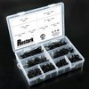 Rustark 390-Pcs #7 Coarse Thread Drywall Screw with Phillips Drive Black Oxide Finsh Bugle Head Wood Screws Assortment Kit Ideal for Drywall Sheetrock