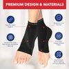 Doctor Developed Copper Ankle Compression Sleeve - Ankle Brace for Women & Men - Ankle Sleeve Compression Support - Plantar Fasciitis Socks - Running Ankle Support, With Doctor Handbook (Black, L)
