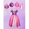 UPORPOR Girls Princess Dress Costume Toddler Halloween Princess Dress Up Clothes Light Up Birthday Party Children Kids Glowing Costume for Christmas Carnival 100