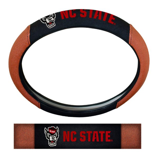 FANMATS 62136 NC State Wolfpack Football Grip Steering Wheel Cover 15" Diameter