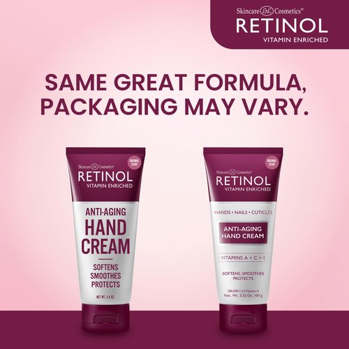 Retinol Anti-Aging Hand Cream – The Original Retinol Brand For Younger Looking Hands –Rich, Velvety Hand Cream Conditions & Protects Skin, Nails & Cuticles