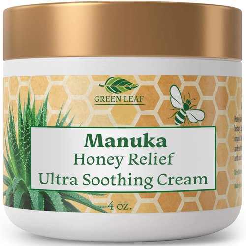 Manuka Honey Cream - Eczema Honey Cream - Moisturizer Lotion Treatment for Ezcema & Psoriasis - Ultra Soothing Relief - Face & Body Care Itchy Dry Skin Rash Healing Ointment - For Adults & Kids (4oz)