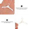 STOBOK Doll Clothes Hangers Coat Hangers Mini Clothes Hangers Plastic Doll Clothes Hanger for Girl Dolls Clothes Dollhouse Furniture Accessories (White)