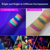 12 Pieces Glow In The UV Light Body & Face Paint,Glow In The Black Light Face Painting Kits Makeup for Adult Glow Party Supplies