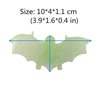 Qhonhon 10 Pieces Glow in The Dark Fake Bats Wall Decor Night Light Illusion Luminous Realistic Plastic Fake Bats Spooky Bats for Halloween Trick Decoration Supplies (Green)