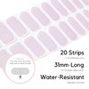 NAILOG Semi Cured Gel Nail Strips 20 Pcs Gel Nail Stickers | Buy 2 Get 1 UV Lamp| Extra Long Nail Wraps with Glossy Gel Finishing | Pink Moonlight