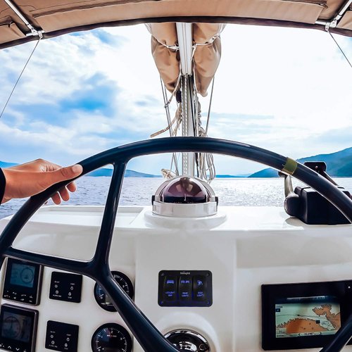 Nilight - 90105C 3 Gang Aluminum Rocker Switch Panel 5 Pin ON/Off Pre-Wired Toggle Switch Panel With Rocker Switch Holder 12/24V for Marine Boat Car ATV UTV, 2 Years Warranty,Blue