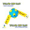 PET’SBARREL Snuffle Ball for Dogs - Interactive Toy for Mental Stimulation and Slow Feeding - Yellow and Blue Dog Toy. Puzzles for Dogs to Keep Them Occupied.