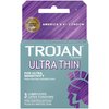 Trojan Ultra Thin Lubricated Condoms - 3 Count, Pack of 6 (Packaging May Vary)