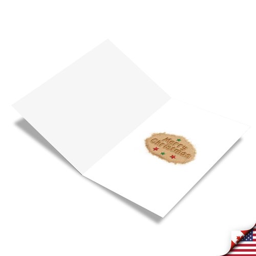 The Best Card Company - 12 Boxed Christmas Greeting Cards (1 Design, 12 Cards) - Tropical Beach and Vacation Holidays, Bulk Set - Holiday Sand Angels C6844BXSG-B12x1