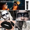 Halloween Black Face Body Paint,Clown Black Makeup Tube,Washable Black Face Paint For Halloween SFX Skull Joker Zombie Vampire Skeleton Goth Cosplay Makeup