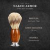Synthetic Badger Hair Shaving Brush - Futura Synthetic Badger Hair + Handmade Sandalwood Shave Brush, Exfoliating Stiff Bristles, Thick & Creamy Lather For A Great Shave, Pre-Shave & Barber Approved