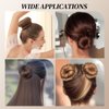 Teenitor Hair Bun Maker Kit - 4pcs Medium Donut Shapers, 10pcs Invisible Nets, 10pcs Bobby Pins, Crown Shaper Set