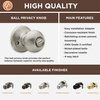 Copper Creek BK2030SS Ball Door Knob, Privacy Function, 1 Pack, Satin Stainless