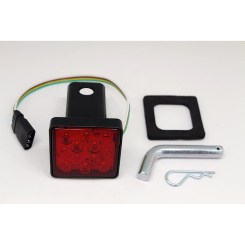 MAXXHAUL 50021 Trailer Hitch Cover with 12 LED's Brake and Tail Light Functions, 1 Pack