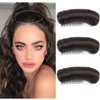3PCS Womens Hair Bun Invisible False Hair Clip Hair Base Bump Fluffy Hair Pad Styling Insert Tool Increased Hair Pad Hair Accessories Styling Insert Tool (Nature Black)
