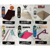 Tech Deck Street Hits 2021 Series Sk8mafia Skateboards Wes Kremer House Stripes Green Complete Fingerboard and Pyramid Ledge Obstacle