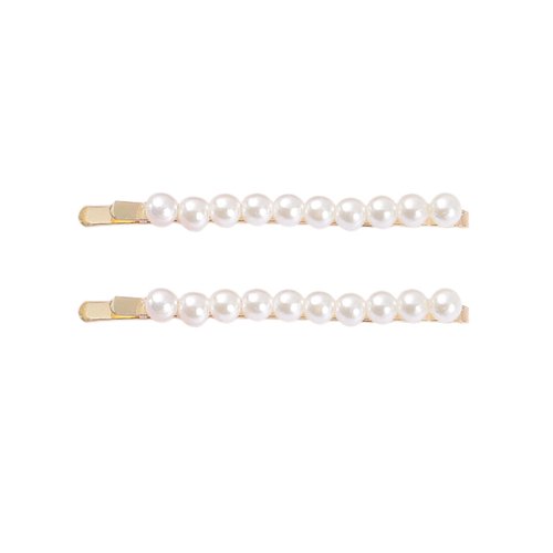 Pearl Bobby Pejlnd Pearl Hair Clips Gold, 2Pcs Vintage Elegant Hair Pins for Women French Decorative Barrette Sparkling Hair Accessories, Ideal Gifts for Her
