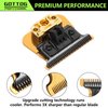 FX707Z Replacement Blades for All BaBylissPRO FX787 & FX726 Trimmers, GOTTOG Zero-Gapped Replacement Blades Compatible with BaByliss Trimmer Blades (FX707Z) - Gold