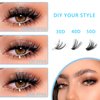 LinShow 280pcs Cluster Lashes False Eyelashes Extension 30D/40D/50D Mix 9-16mm 0.07mm C/D Curl DIY Individual Lashes Russia Volume Soft Natural Lashes Self Application (30D C Curl, 14mm)