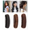 3PCS Womens Hair Bun Invisible False Hair Clip Hair Base Bump Fluffy Hair Pad Styling Insert Tool Increased Hair Pad Hair Accessories Styling Insert Tool (Nature Black)