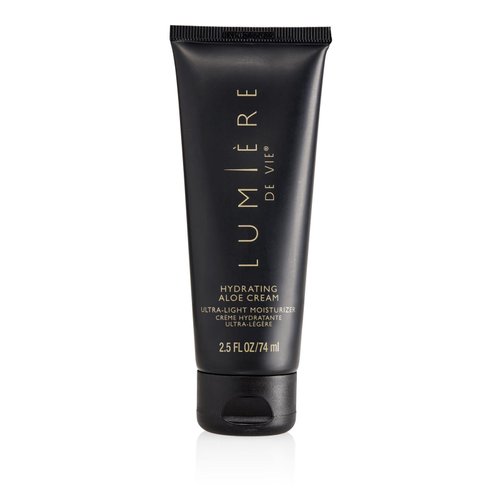 LUMIÈRE DE VIE Hydrating Aloe Cream - Ultra-Light Moisturizer for Smooth, Elastic Skin, Soothes Post Shave Irritation, Enhances Hydration, Hyaluronic Acid & Aloe - Anti-Aging Face Cream (2.5 fl. oz)
