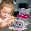Townley Girl DIY Train Case Makeup Beauty set Includes Bracelet Beads & String, Tattoos, Lip Gloss, Hair Clips, Nail Polish & Much More for Girls, Ages 6+ Perfect for Parties, Sleepovers & Makeovers