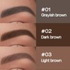 0.01mm Ultrafine Liquid Eyebrow Pencil to Create Thin to Thick Micro Hair-like Eyebrow, Instant Lift Eyebrow Color, Long-lasting Waterproof Natural Look Eyebrow Pen (#02 Dark Brown)