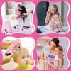 Hair Salon Toys for Girls, 40Pcs Girl Beauty Salon Playset Pretend Hair Styling Set with Hairdryer, Curling Iron, Mirror, Barber Apron and Styling Accessories for Toddler Makeup Party Christmas