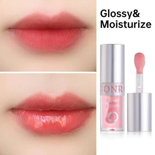 MYUANGO Hydrating Lip Oil Set 3 Colors -Moisturizer Long Lasting Nutritious for Chapped and Flaky Lips Shiny and Vegan Lip Gloss with Big Brush Head (SET B, 3pcs)