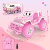 NQD Pink RC Cars with DIY Stickers, Remote Control Car for Girls, 80 Min Play Jeep 2.4GHz Off Road RC Trucks, Birthday Christmas Little Girl Toys Gifts for 3-8 Years Old