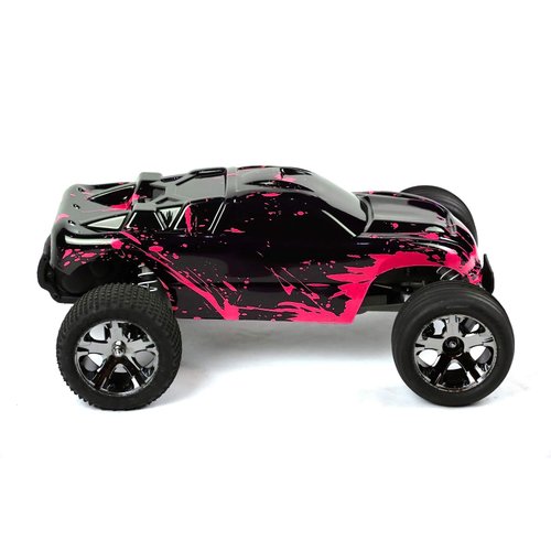 Custom Body Muddy Hot Pink Over Black Compatible for 1/10 Scale RC Car or Truck (Truck not Included) R-NR-01