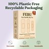 FEBU Eco-Friendly Organic Bamboo Fabric Bandages | PFAS Free Flexible Fabric Bandages | Latex Free Bandages | Natural Hypoallergenic Bandages for Scrapes, Cuts & First Aid | 75 Count Variety Pack