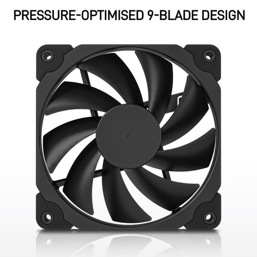 DARKROCK 3-Pack 120mm Black Computer Case Fans High Performance Cooling Low Noise 3-Pin 1200 RPM Hydraulic Bearing Quiet Long Life Up to 30,000 Hours 5 Years Warranty