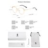 SOJOS Cat Eye Blue Light Blocking Glasses for Woman Hipster Metal Frame Womens Eyeglasses She Young SJ5027, Gold Frame/Anti-Blue Light Lens